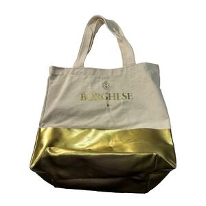 Borghese ROMA Italian Tote Bag Cream Gold